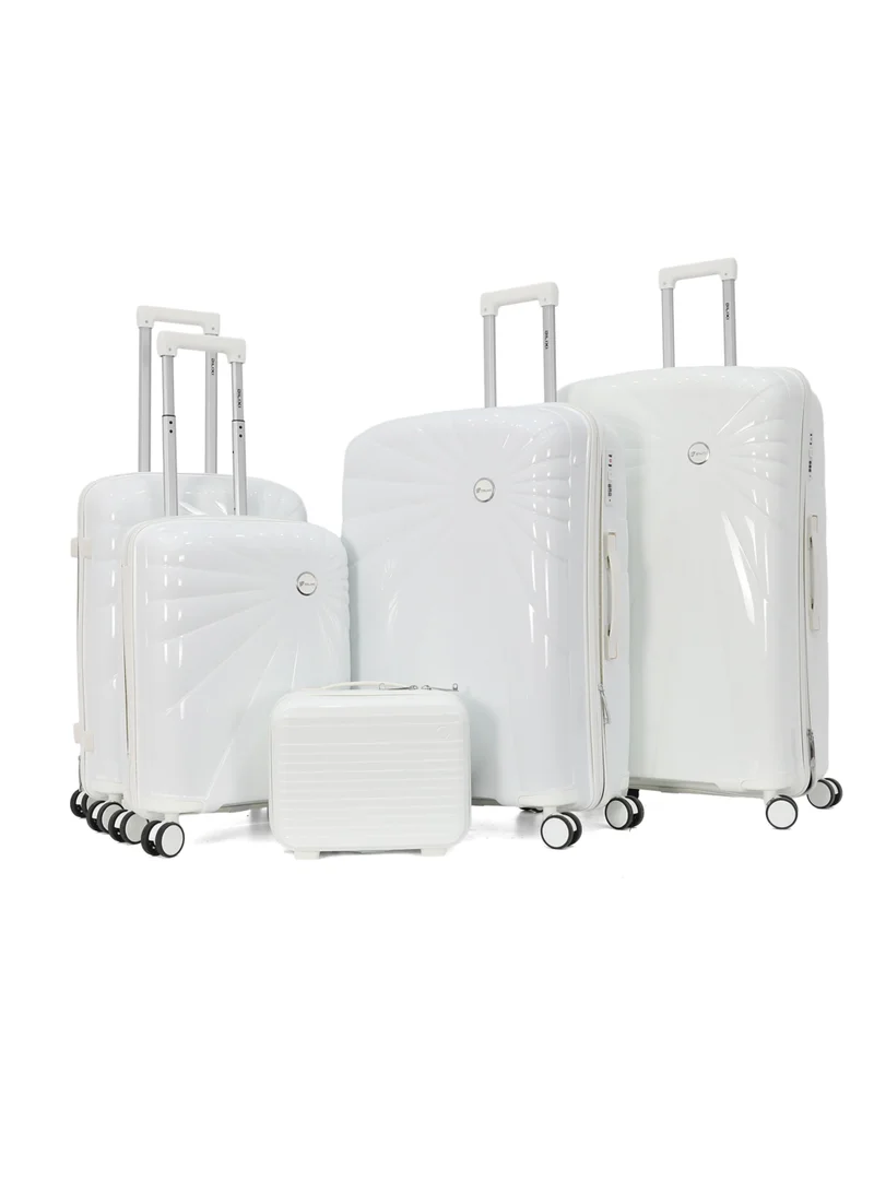 DILIXI DILIXI 5-Piece PP Hardshell Luggage Set, Lightweight Suitcase Set with TSA Lock & 360° Spinner Wheels