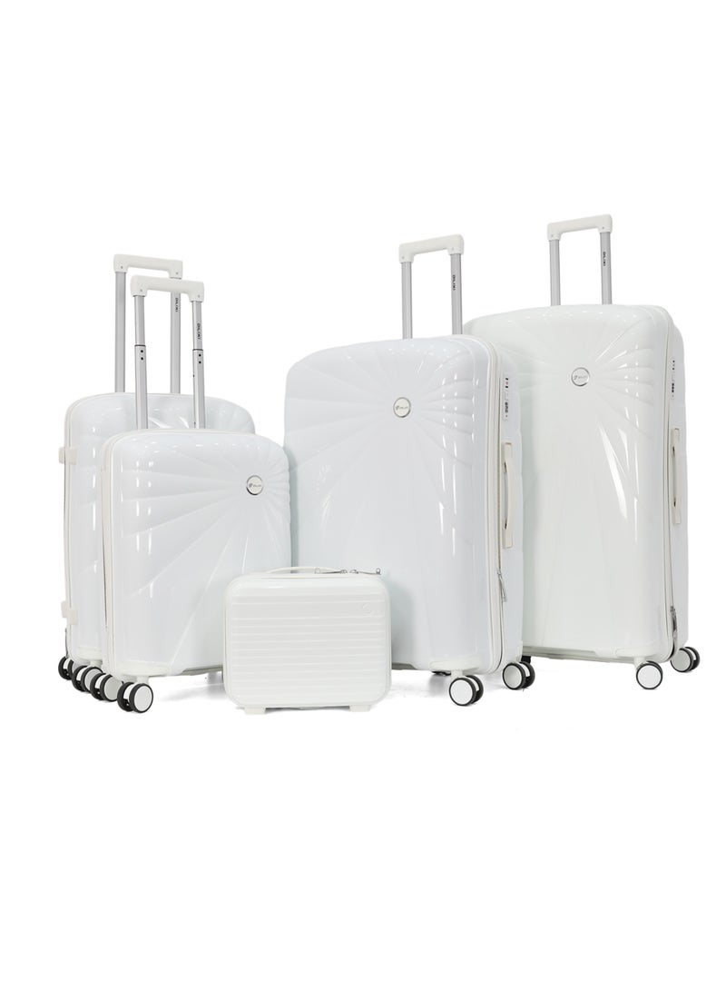 DILIXI 5-Piece PP Hardshell Luggage Set, Lightweight Suitcase Set with TSA Lock & 360° Spinner Wheels - Image 1