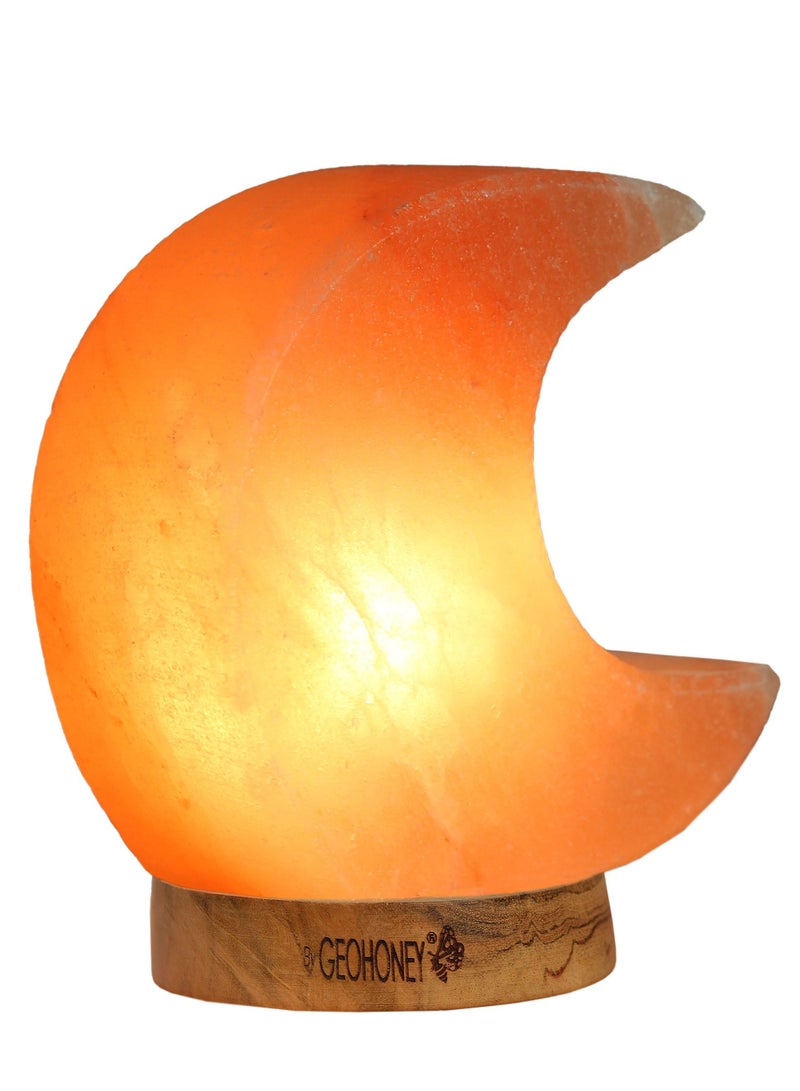 Geohoney - Himalayan Salt Lamp Half Moon - Image 1