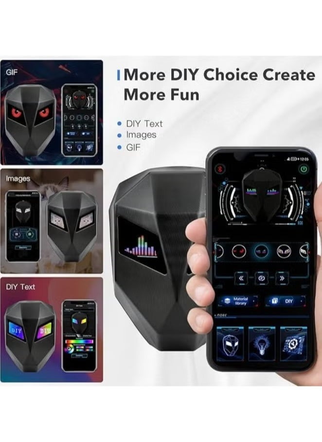 ELTRAZONE Motorcycle Backpack with 19-Inch Programmable LED Display – Customizable RGB Screen for Personal Messages & Animations | USB Charging Port, Spacious Storage, Waterproof & Durable Design | Ideal for Riders, Commuters, Travelers & Tech Enthusiasts  - Image 4