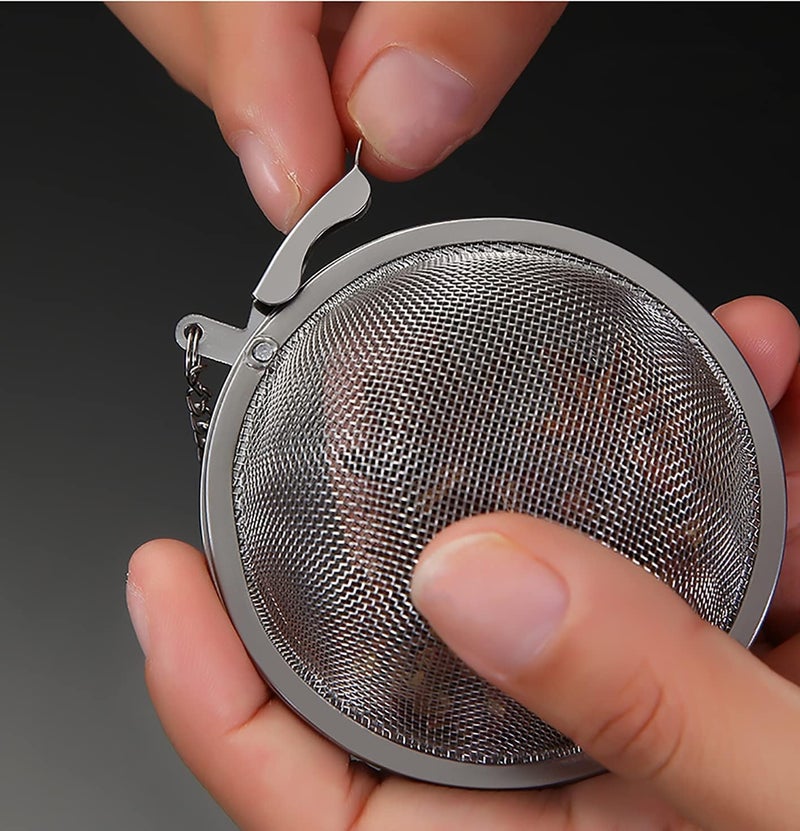 BNs Stainless Steel Mesh Tea Ball Tea Strainers Tea Strainer Filters for Tea Stainless Steel Tea Balls Tea Strainers with Chain Hook Bigger Size Pack of 1  - Image 4