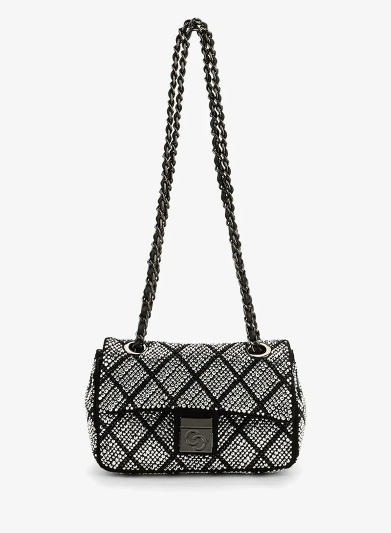 Celeste Embellished Crossbody Bag with Chain Strap