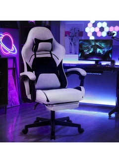 Chulovs Chulovs Gaming Chair, Computer Chair with Footrest and Lumbar Support, Height Adjustable Game Chair with 360°-Swivel Seat and Headrest and for Office  - Image 5