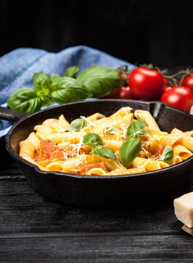 Chase Up Cast Iron Skillet 3-Piece Set - Best Heavy-Duty Professional Restaurant Chef Quality Pre-Seasoned Pan Cookware Set - 10", 8", 6" Pans - Great For Frying, Saute, Cooking, Pizza & More,Black - Image 3