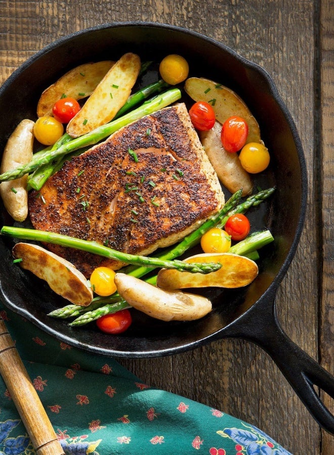 Chase Up Cast Iron Skillet 3-Piece Set - Best Heavy-Duty Professional Restaurant Chef Quality Pre-Seasoned Pan Cookware Set - 10", 8", 6" Pans - Great For Frying, Saute, Cooking, Pizza & More,Black - Image 2