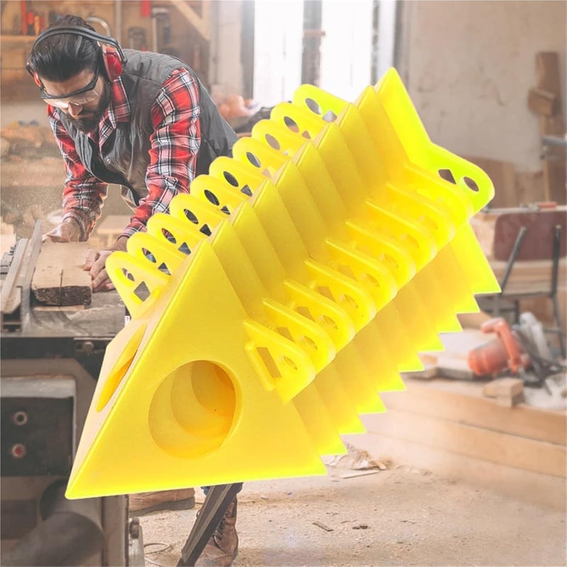 Painters Pyramids Non-Slip Portable Triangle Paint Pad Cabinet Doors Blinds Furniture Supplies for Woodworking Carpenter(Yellow,100pcs) - Image 4
