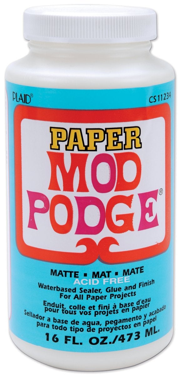 Mod Podge Waterbase Sealer, Glue and Finish for Paper (16-Ounce), Matte Finish - Image 1