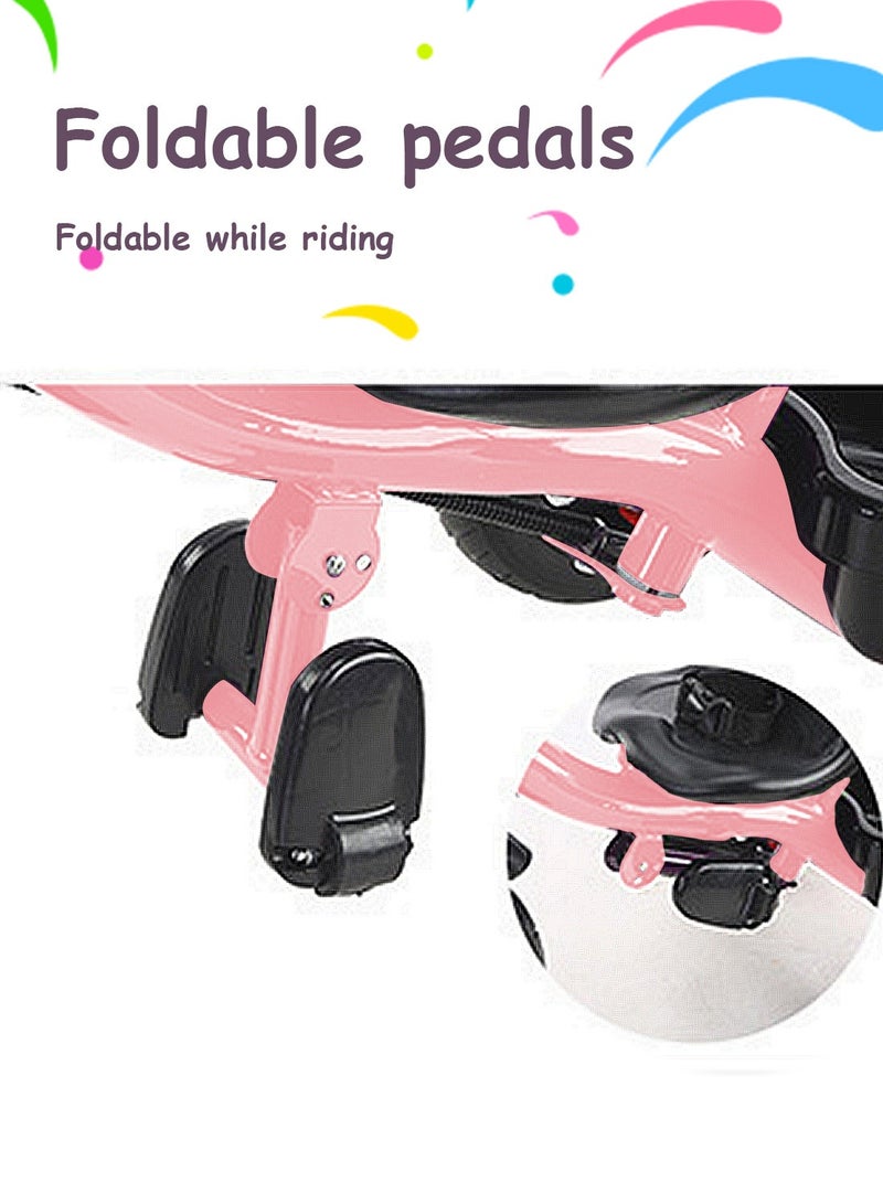 MaBaby Tricycles for Kids, with Storage Basket, Adjustable Seat and Parent Push Handle, Children Trike for 1-6 Years Boys and Girls, Balance Bike for Indoor Outdoor - Image 3