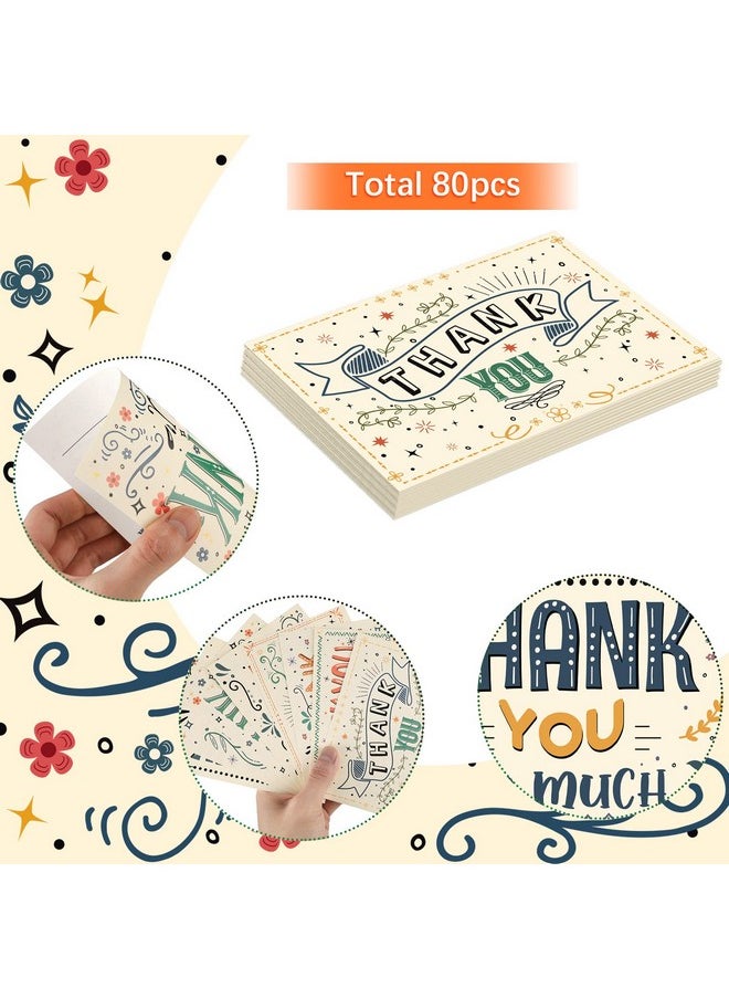 80 Pack Thank You Postcards Thanks Blank Note Postcards Retro Appreciation Cards Greeting Cards Assorted Cards For Employee Teacher Adults Team Volunteers, 4 X 6 Inch - pzsku/ZF1BA5F64B375DA154E5AZ/45/_/1735214580/bec044a2-6299-4bdb-8400-db6ed829e55a