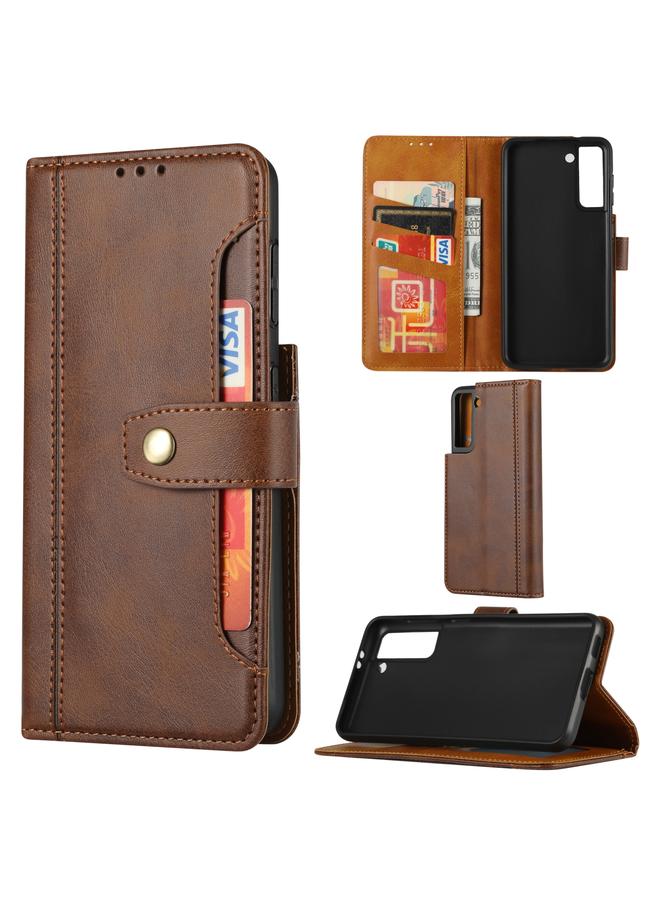 erorex Case For Samsung Galaxy S30 Calf Texture Double Fold Clasp Horizontal Flip Leather Case with Photo Frame & Holder & Card Slots & Wallet - Image 1