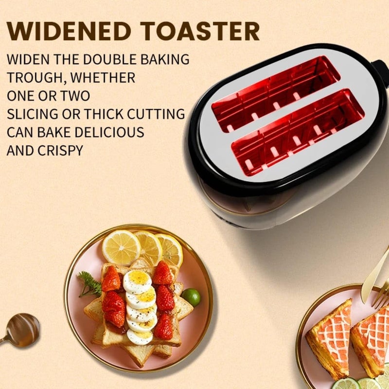 Bread Toaster, 850W, Electronic Control, Black, 15.5 x 12 x 3.8 cm - Image 4