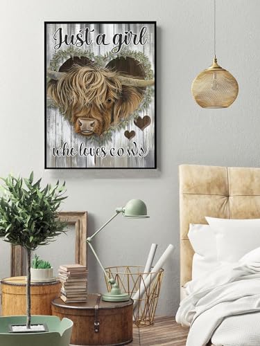 Meothan Diamond Painting Kit for Adults, Highland Cow Diamond Art Kits for Adults Beginners, 5D DIY Full Drill Round Diamond Gem Art for Home Wall Decor (11.8 * 15.8 inch) - Image 4