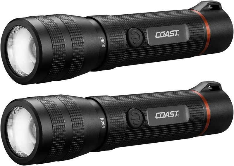 Coast G60R 1000 Lumen Waterproof Rechargeable LED Flashlight 2Pack - Image 1