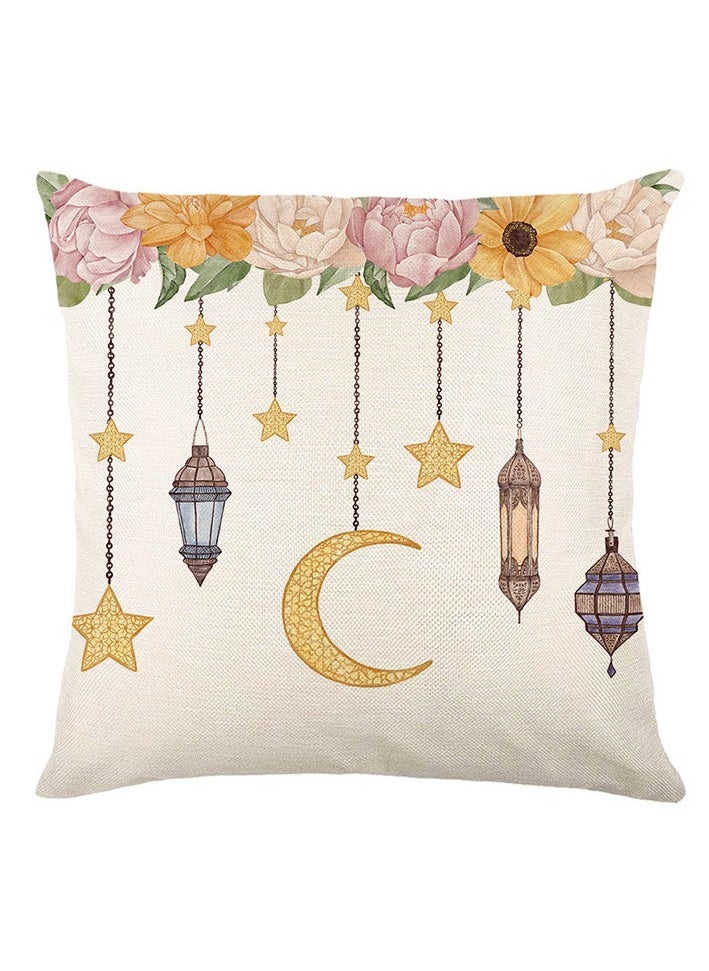 Generic 4 Pieces Ramadan Mubarak Pillow Covers Star Moon Pillow Covers Star Moon Throw Pillow Cases Blue Ramadan Mubarak Throw Cushion Cover Decoration for Sofa Bed Couch Car Chair  - Image 5