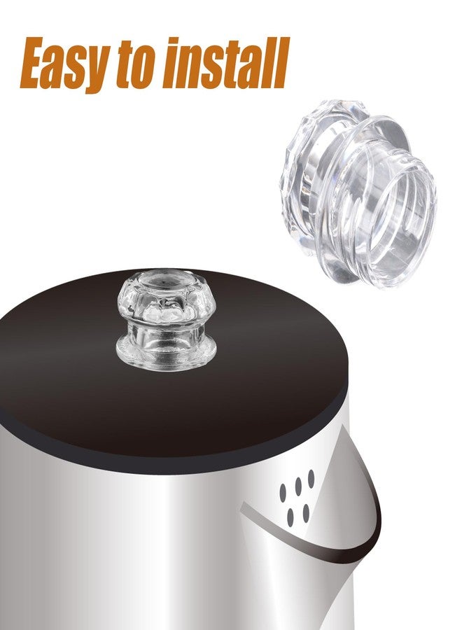 lasuroa 2 Pcs Coffee Percolator Top Replacement, Durable Transparent Plastic Percolator Knob Top Cover Suitable Machine Accessories Parts for All Kinds of Coffee Pots - Image 5