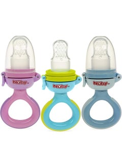 Nuby Nuby Twist N' Feed Infant First Foods Feeder with Hygienic Cover: 10M+, Colors May Vary, Multi  - Image 1