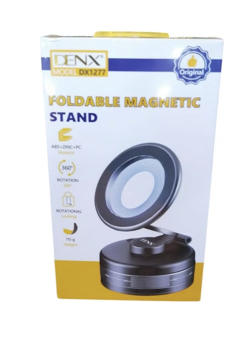 Denx Vacuum Magnetic Suction Cup Phone Mount 360° Rotation Base HandsFree Adjustable Magnetic Car Phone Holder Magnetic Phone Holder Suitable for Car/Gym/Mirror/Smooth Surface - Image 1