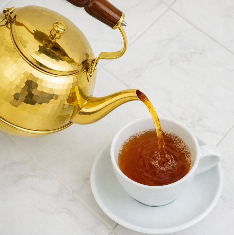 Royal Stainless Steel Tea Kettle 2 Liter | Classic Water Teapot with Heat-Resistant Wooden Handle | Durable, Rust Resistant | - Image 2