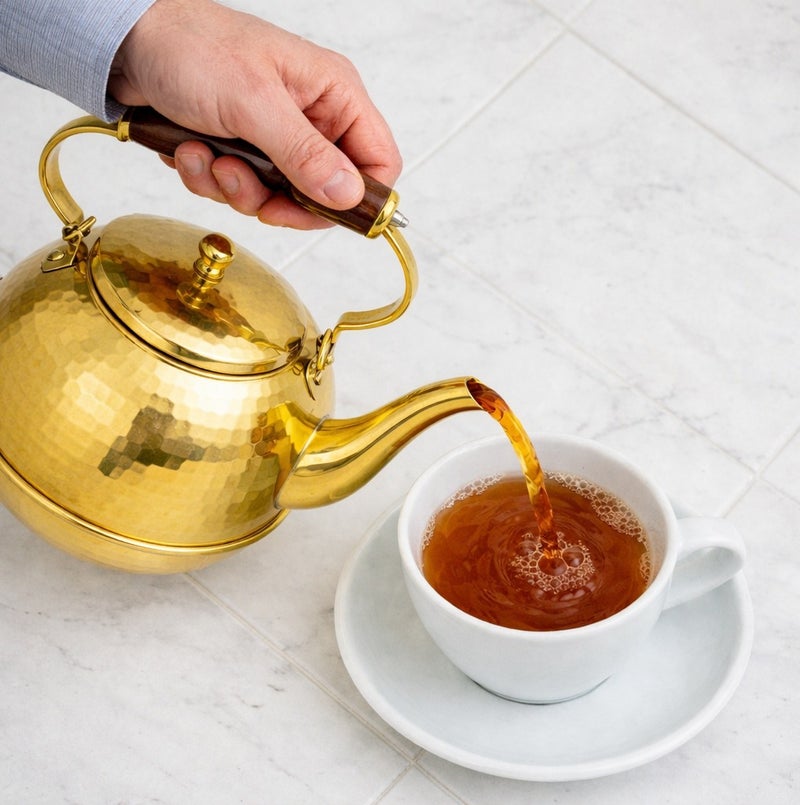 Royal Stainless Steel Tea Kettle 2 Liter | Classic Water Teapot with Heat-Resistant Wooden Handle | Durable, Rust Resistant | - Image 3