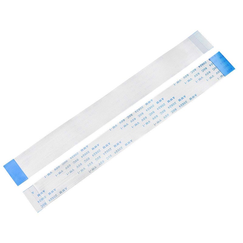 SLVC FFC Cable 32 Pin 0.5mm Pitch 200mm Length(Reverse Side) Flex FPC Ribbon Extension Cord Flat Wire Cable Connection LCD,TV,Laptop,Printer(White)(Pack of 1) - Image 1
