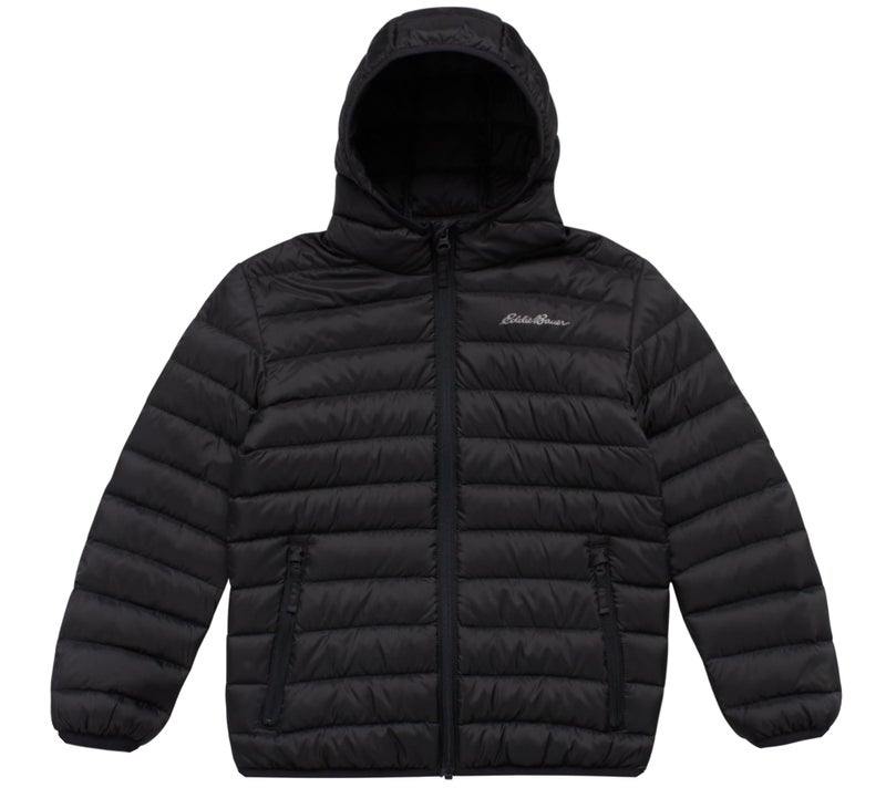 Eddie Bauer جاكيت إيدي باور للأولاد - معطف داون مقاوم للطقس من سيروسلايت للأولاد - جاكيت مبطن معزول (3-20)، مقاس 10-12، أسود - Image 2