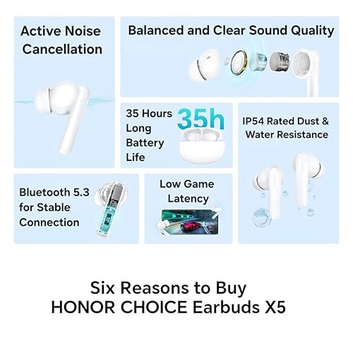 Honor Choice Earbuds X5 (White) - Image 2