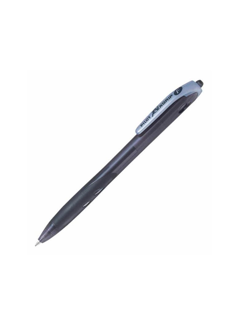 بايلوت قلام حبر جاف ريكس جريب بي جرين قابلة لاعادة الملء والسحب بسن متوسط من بايلوت، حبر اسود، 1 قطعة - Image 2