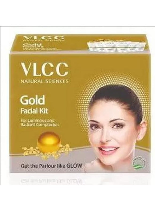 VLCC Gold Facial Kit (6 Items in single box) - Pack of 10 (60 GM X 10) For Radiant Complexion (60 x 10 g) - Image 2