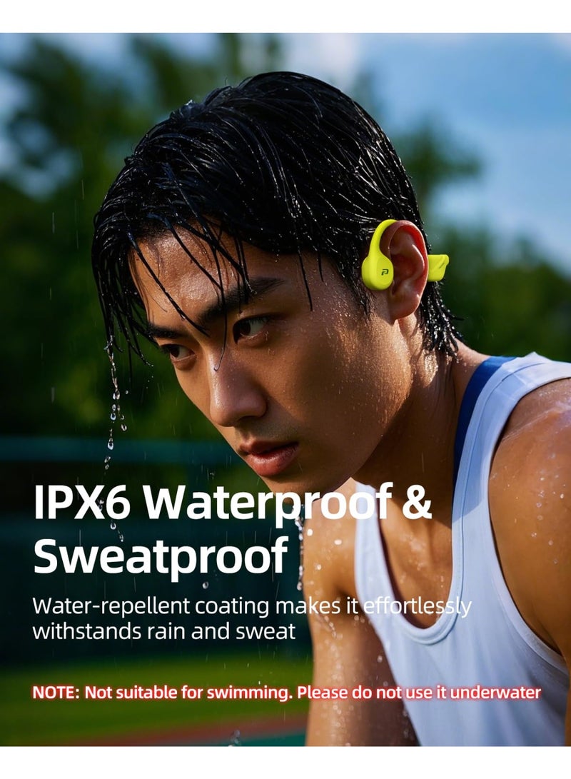 Wireless Bone Conduction Headphones - Ipx5 Waterproof, Long Battery Life, Open-Back Design, Stable Signal, Noise Isolation, Button Controls, Tangle-Free Cable, Type-C Charging, Compatible with Mobile Phones, Sports Headphones - Image 3