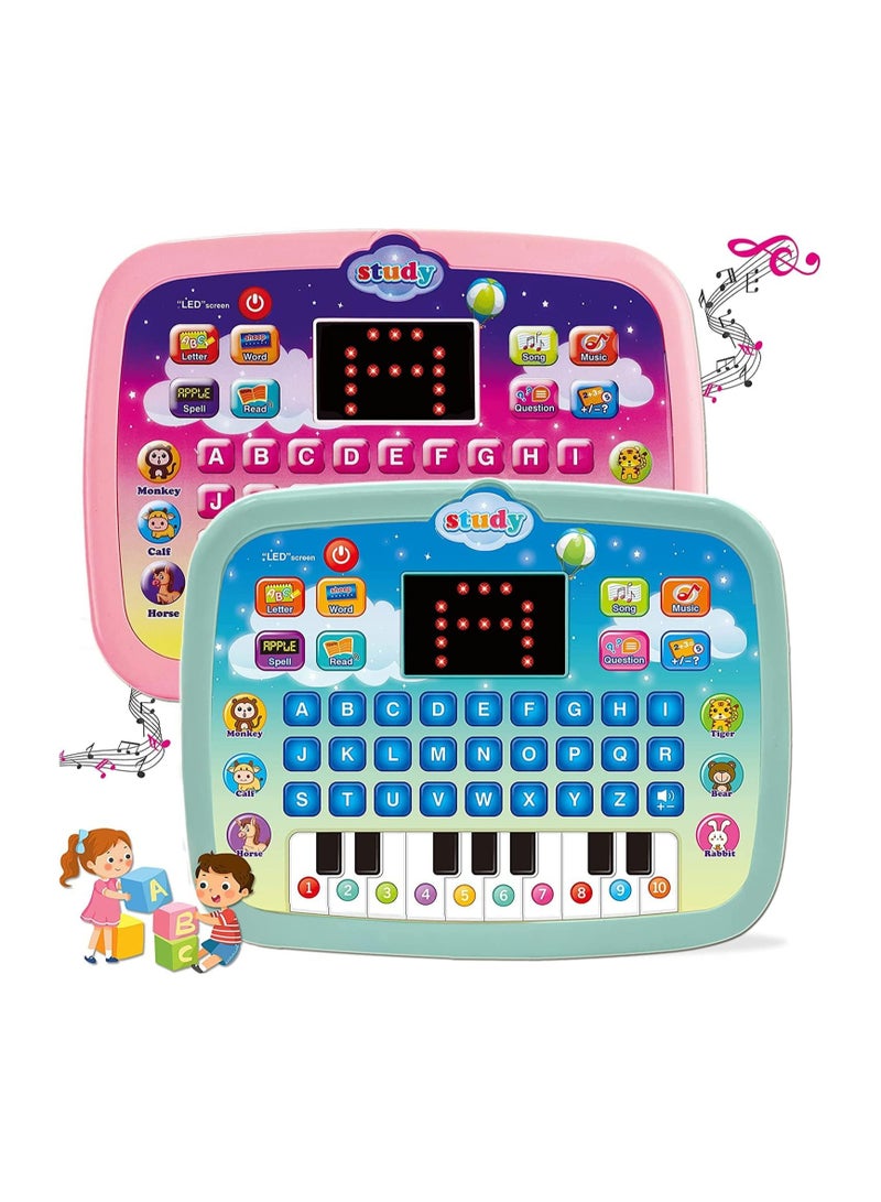 TOY GARDEN Assorted Color Kids Learning Tablet for Toddlers with LED Screen | Interactive Educational Toy Teaching Alphabet, Numbers, Words, Music & Math | Early Development Montessori Electronic Pad for Boys & Girls Age 3-6 | Smart Learning Tablet Gift for Kids - Image 1