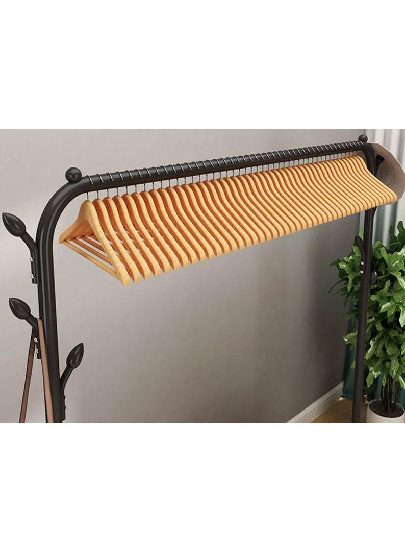 DubaiGallery Multipurpose Clothing Garment Rack with Bottom Shelves,Metal Clothes Stand Rack with Rod and Lower Storage Shelf, Heavy Duty Coat Rack and Shoe Bench Storage Stand for Indoor Bedroom - Image 5