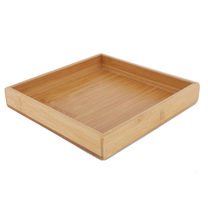 Japanese Serving Tray: Natural Bamboo Material - Thickened Pressure-Resistant Edge Rectangular Serving Tray for Home Office Restaurant Hotel - Image 1