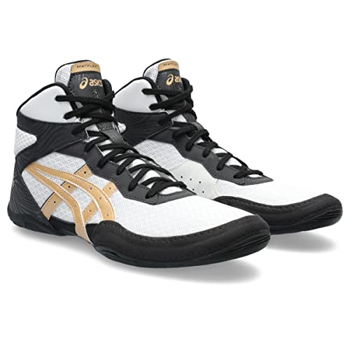ASICS Men's Matflex 7 Wrestling Shoes, 6.5, White/Champagne - Image 2