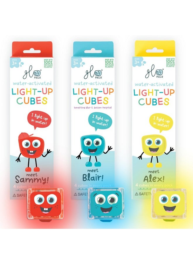 Glo Pals Water-Activated Light-Up Cubes Bundle for Sensory Play - 12 Pack (Primary Pals) - Image 1