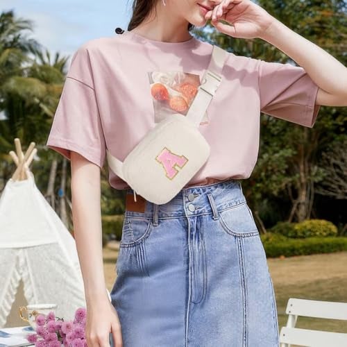 YOOLIFE Gifts for Teen Girls, Birthday Gifts for Girls Women Daughter Sister Friends Mom, Initial Crossbody Bag Belt Bag Fanny Pack, White A - Image 2