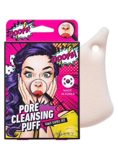GSLEY Pore Cleansing Puff Korean Beauty Face Wash - Pore Cleansing Gentle Exfoliating Dead Skin Removal Foam for Sensitice Skin & All Skin Type