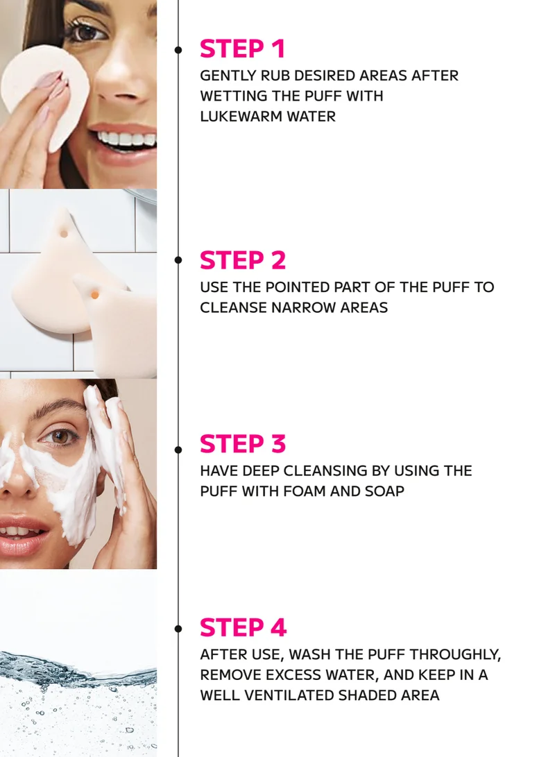 GSLEY Pore Cleansing Puff Korean Beauty Face Wash - Pore Cleansing Gentle Exfoliating Dead Skin Removal Foam for Sensitice Skin & All Skin Type