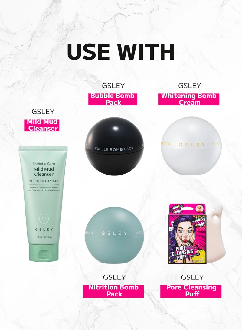 GSLEY Pore Cleansing Puff Korean Beauty Face Wash - Pore Cleansing Gentle Exfoliating Dead Skin Removal Foam for Sensitice Skin & All Skin Type