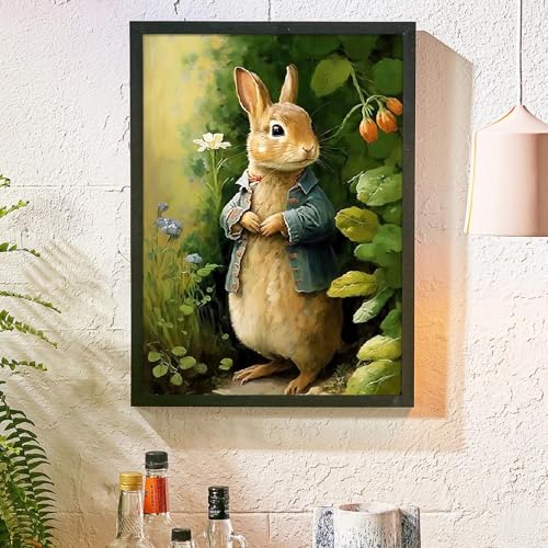 JATOK 5D Diamond Painting Kits for Adults Full Round Drill Rabbit Animal Embroidery Pictures Arts Paint by Number Kits Diamond Art Kits for Home Wall Decor 11.8x15.7in - Image 4