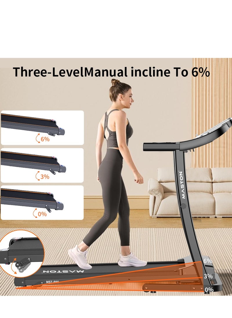 Maston Maston Treadmill MST-B90 FoldableTreadmill (3.0 HP Peak Motor | 110kg Loading Capacity )-Running Machine with Manual incline for Home Use  - Image 3