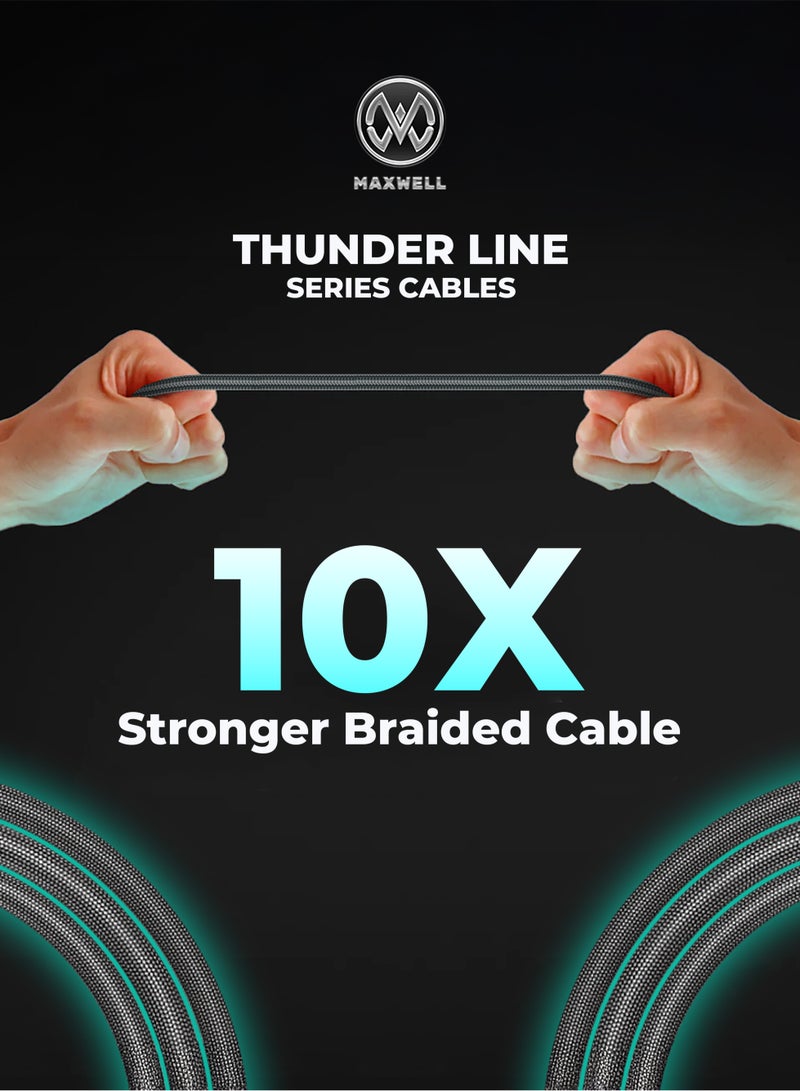 Maxwell Electronics Maxwell Thunder Line Series Fast Charging Cable USB-C Compatible with Lightning 30W Compatible with iPhone 14 Pro Max, 14 Plus, iPhone 13 Pro Max, 13 Pro etc. - Image 4