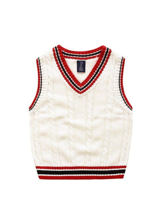S Clothing Size Selection, Color Selection, Boys' Sweaters, Vests, Autumn 's Combed Cotton Sleeveless Vests, College Trend, 's Clothing - Image 4
