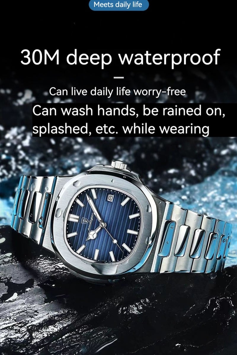 POEDAGAR Man Watch Waterproof Luminous Men's Watch Quartz-41mm - Image 5