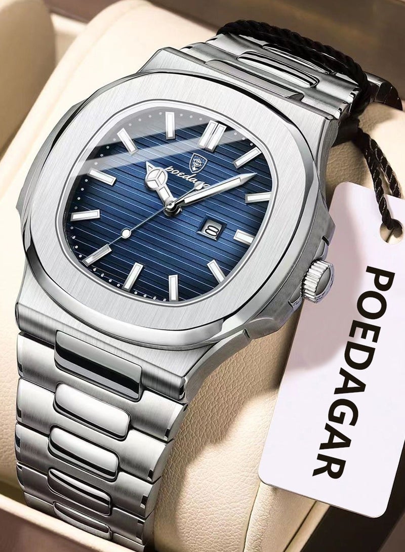 POEDAGAR Man Watch Waterproof Luminous Men's Watch Quartz-41mm - Image 1