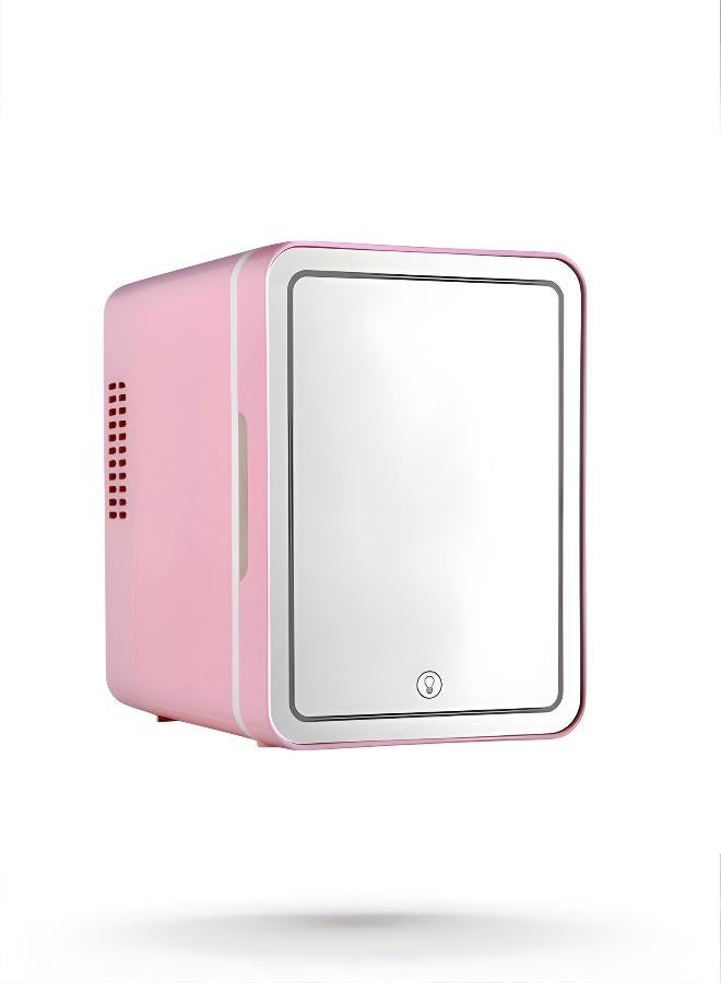 4L Portable Mini Fridge with Makeup Mirror for Skincare and Beverages - Image 1