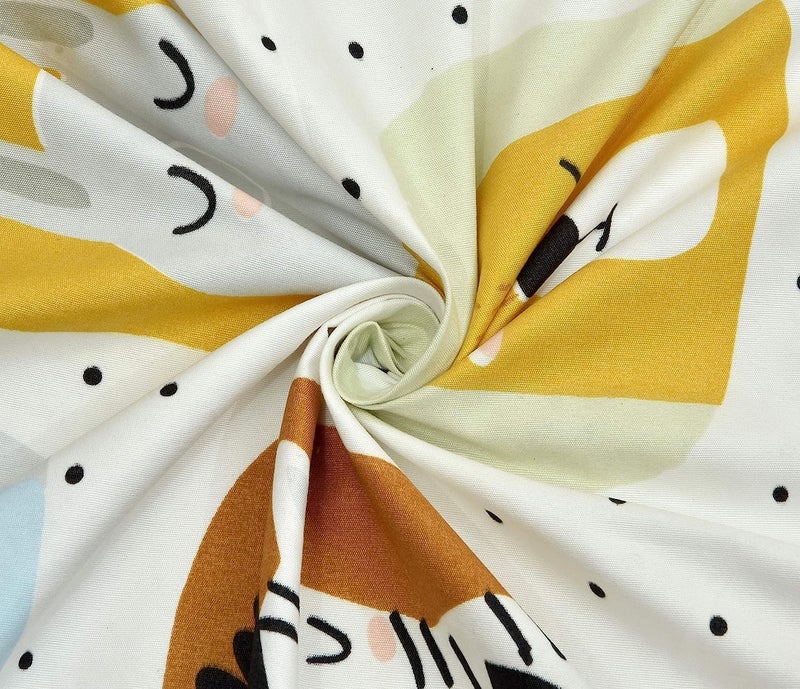 Blenzza Deco™ Glace Cotton Single Bed Reversible Babies 1 Kids Comforter & 1 Single Flat Bed Sheet with 1 Pillow Cover (Design 10) (0 to 8 Years Kids) - Image 5