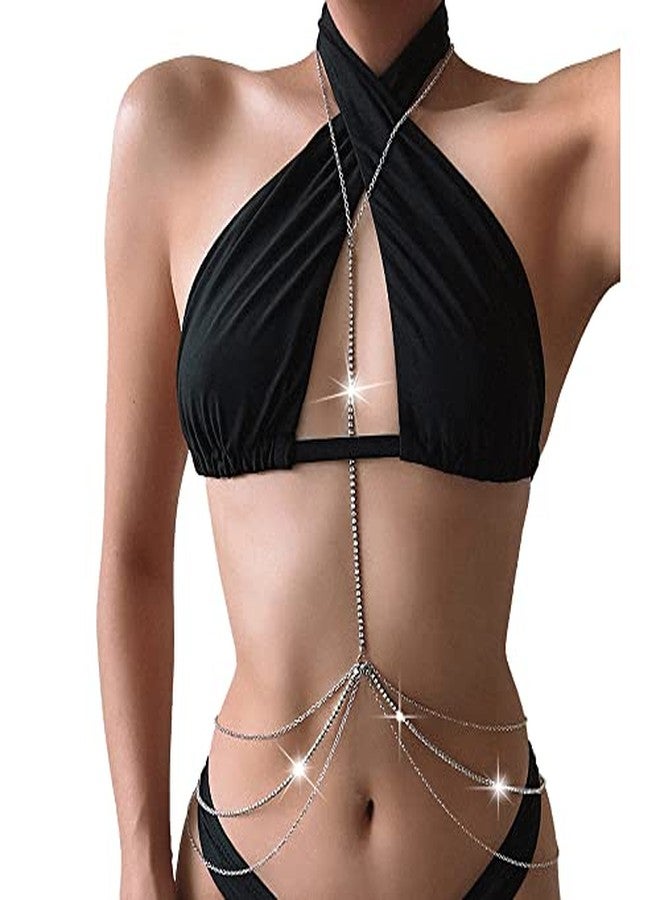 Cerun 1 Psc Premium Rhinestone Body Chains Jewelry For Women Sexy Belly Waist Chain Bikini Beach Accessories - Image 2
