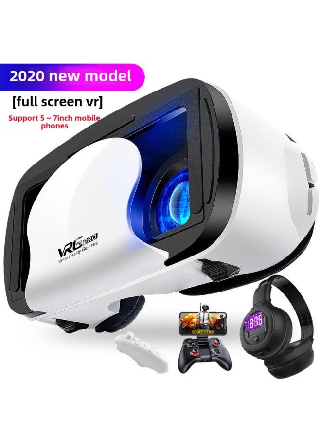 White One-piece Gift VR Classic Cinema Mobile Phone Glasses Glasses 3DVRG Special Generation Glasses-Color:Elite Handle - Image 1