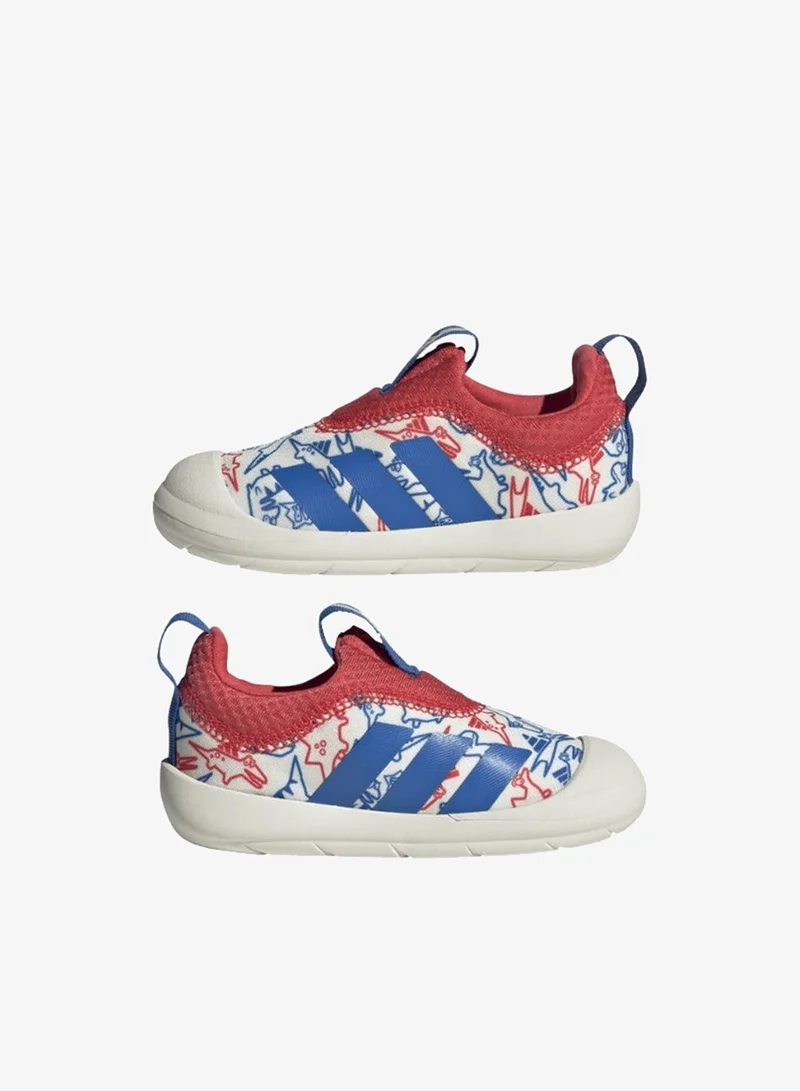 adidas أحذية رياضية مونوفيت دينو آي يو بيضاء للأطفال