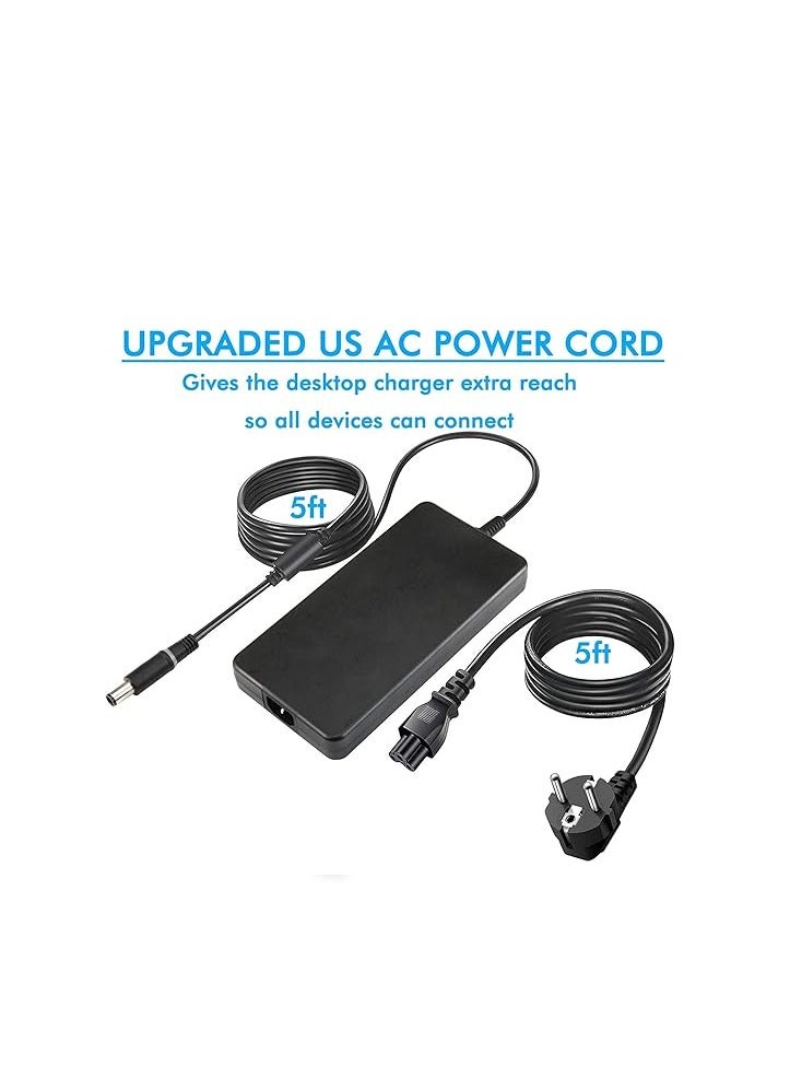 240W 180W AC Adapter Charger Fit for Dell Alienware Laptop Charger 13 15 17 R1 R2 R3 R4 Series,X51 M15 M17 M17X M18X Area-51m G5 G7 PA-9E,Dell Precision M6800 6700 M6400 M6500 M6600 Power Supply Cord - Image 3